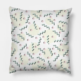 Old School Graphic Memphis Design 80s Pattern Pastels Pillow