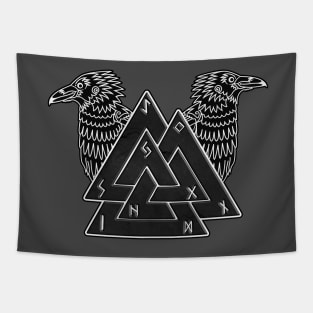 Valknut, Huginn and Muninn Tapestry