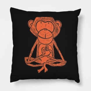 Monkey, Cheeky Monkey, orange Pillow