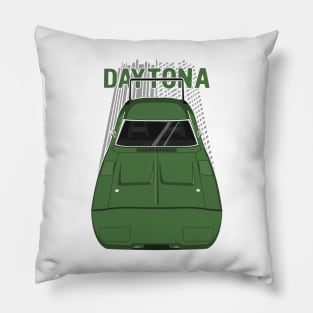 Dodge Charger Daytona 1969 - dark green Pillow