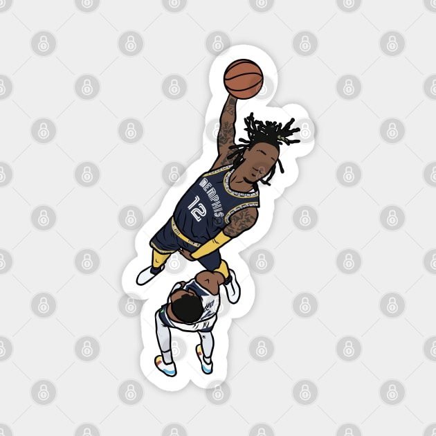 Ja Morant Dunk on Malik Beasley Magnet by rattraptees