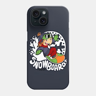 Snowboard rider flake Phone Case