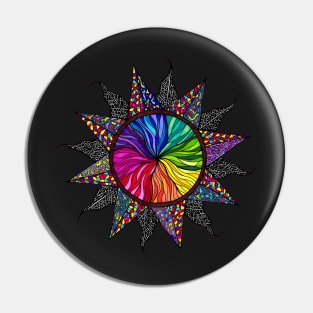 Psychedelic Abstract colourful work 125 Crest Pin