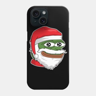 Santa Pepe FeelsOkayMan - White Outline Phone Case