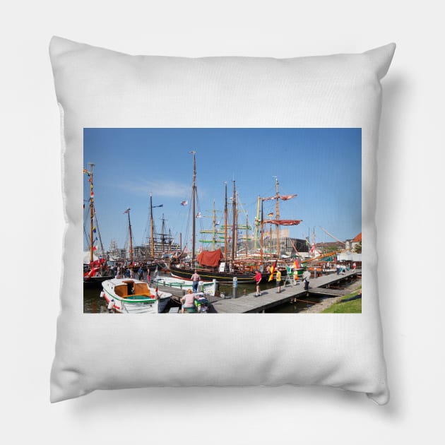 Sail, Bremerhaven Pillow by Kruegerfoto