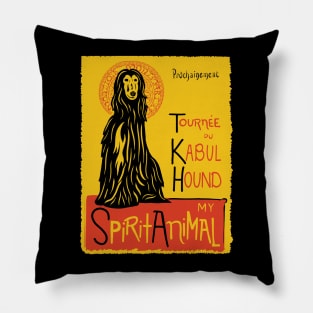 Funny Afghan Hound Cute Dog Chat Noir Mashup Art Pillow