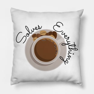 Coffee Solves Everything Pillow