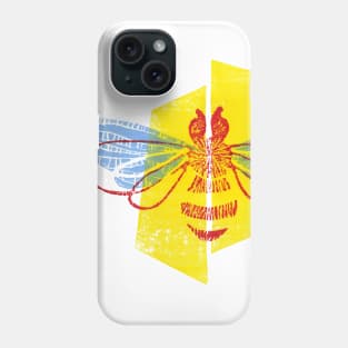 Be safe - Save Bees linocut Phone Case