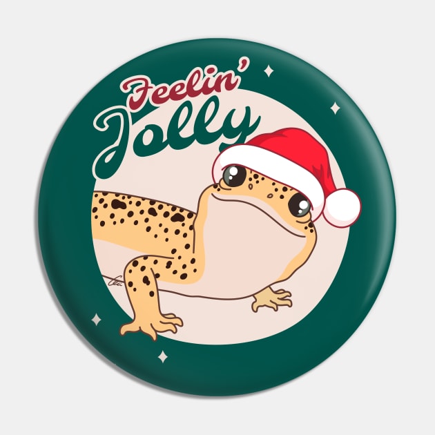 Snake Eyes Eclipse Leopard Gecko, Christmas Edition! Feelin Jolly! Green BG Pin by anacecilia