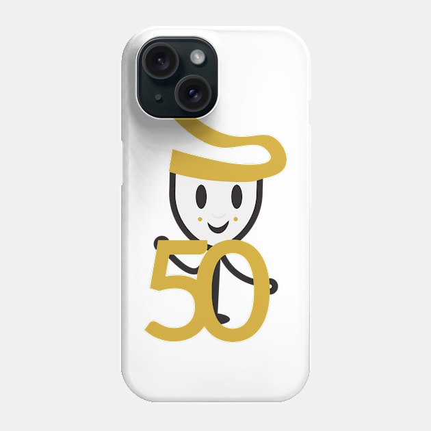 50th Birthday Cute Wine Glass Phone Case by sigdesign