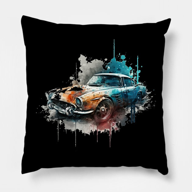 nice classic car Pillow by KhaledAhmed6249