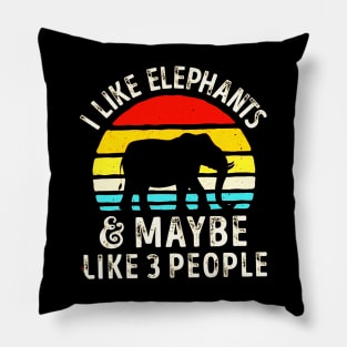 I Like Elephants Pillow