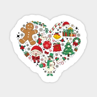 Christmas Ornaments Heart Love Gingerbread Magnet