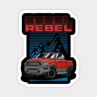 American Pickup Truck RAM 1500 Rebel Magnet