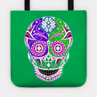 skull candy with smiley death Tote