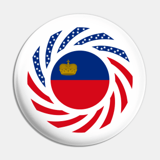 Liechtensteinian American Multinational Patriot Flag Series Pin