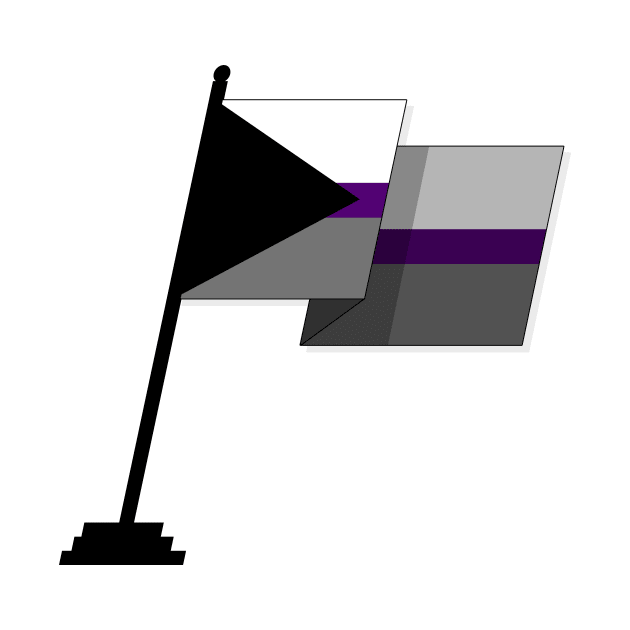 Large Waving Flag in Demisexual Pride Flag Colors by LiveLoudGraphics