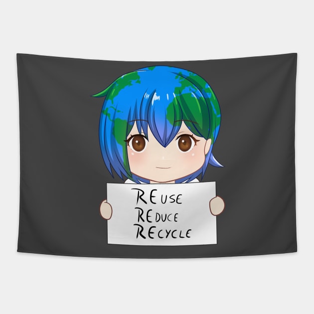 Earth-chan Tapestry by axsmodern