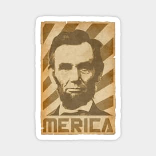 Abraham Lincoln Merica Retro Propaganda Magnet