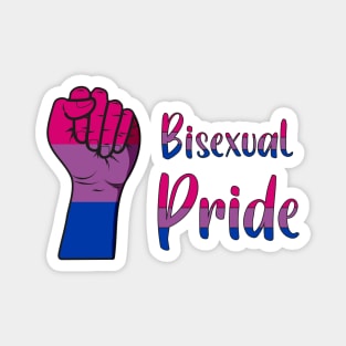 Bisexual Pride Raised Fist Magnet