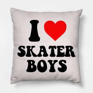 I Heart Skater Boys Pillow