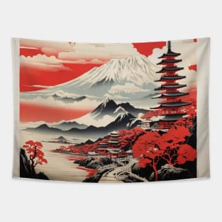 Saga Japan Travel Vintage Tourism Poster Tapestry