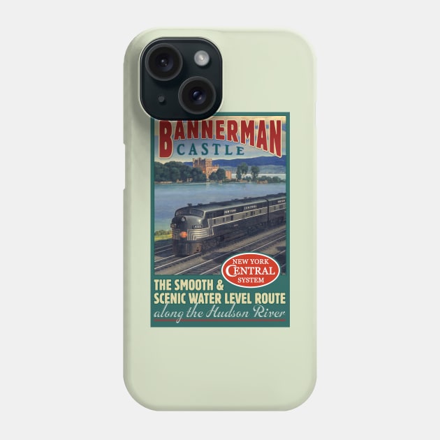 Bannerman Castle Hudson River NY Central Railroad Poster Phone Case by MatchbookGraphics