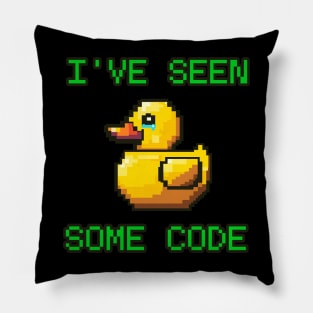 Pixel rubber duck crying I've seen some code Pillow