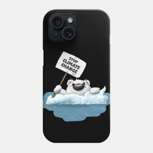 polar bear stop climate change Phone Case