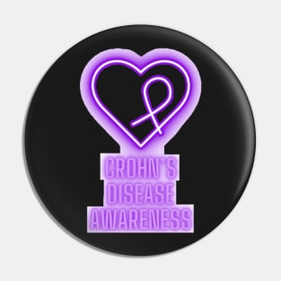 Neon Purple Crohn’s Disease Awareness Pin