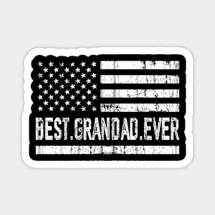 Father's Day Best Grandad Ever with US American Flag Magnet