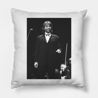 Andrea Bocelli BW Photograph Pillow