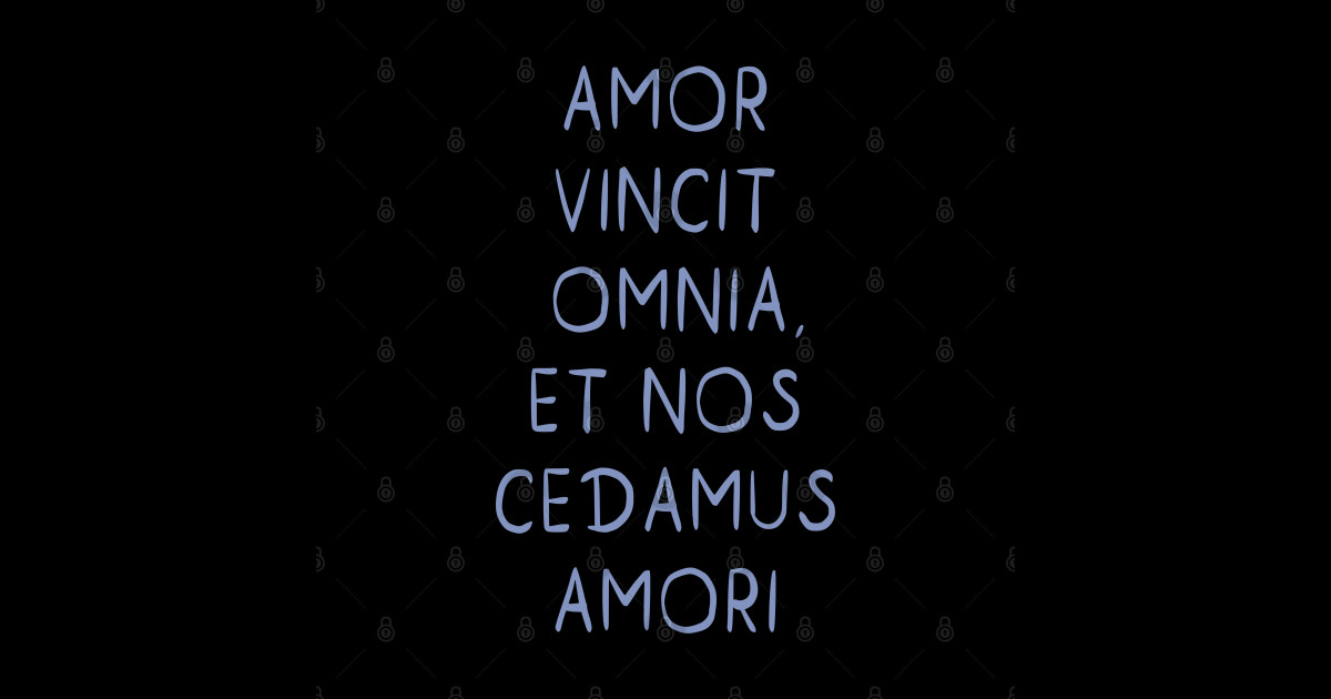 Amor vincit omnia, et nos cedamus amori - Amor Vincit Omnia - Sticker ...