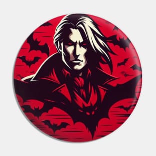 Dracula Comes Pin