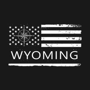 Us Flag Wyoming, Wyoming State Love T-Shirt