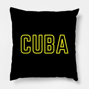 Cuba Yellow Travel Tourist Pillow