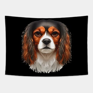 King Charles Cavalier Spaniel Pet Portrait Cut Out Tapestry