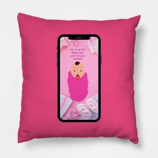 Moms First Mothers Day, Baby Girl Pillow