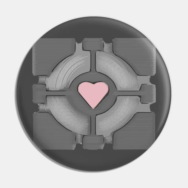 companion cube Pin by smallbrushes