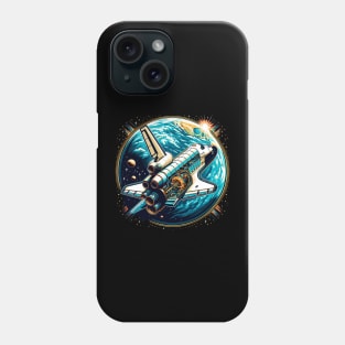 Orbital Legacy - Space Shuttle Above Earth Phone Case