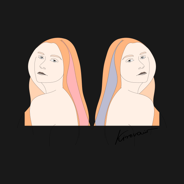 Silent Eve Miroir #woman #girl #beauty #fineart #popart #home #decor #fashion #buyart #artprint #minimal #drawing by Kirovair