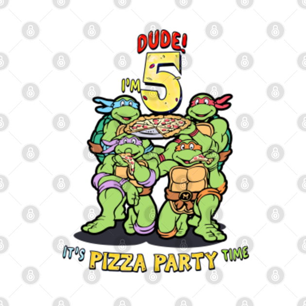 Classic Ninja Turtles Cartoon It's Pizza Party Time - Ninja Turtles - T