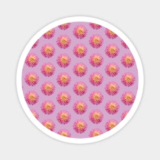 Pink Dahlia Floral Pattern Magnet