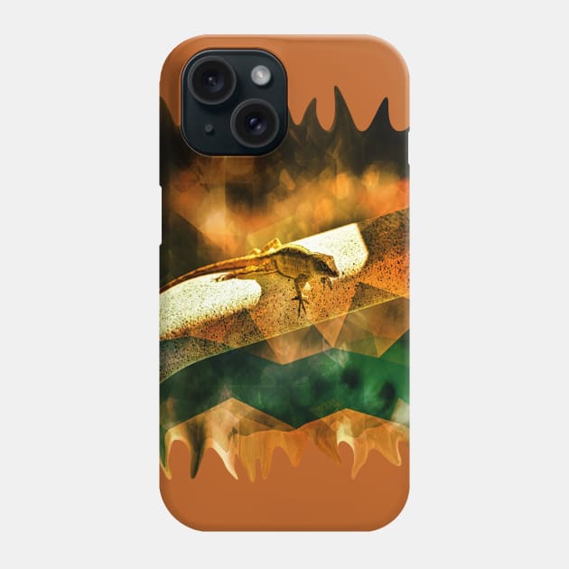 Lizard of the Orange Sahara Lounge Chair Phone Case by distortionart