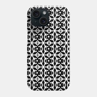 black and white tribal seamless pattern Phone Case