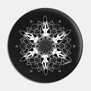 Crow Mandala Pin