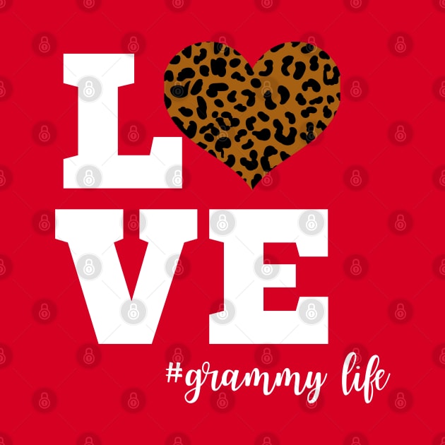 Love Grammy Life Leopard Print Heart by Hello Sunshine