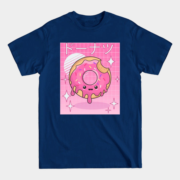 Disover Funny 90s Japanese Kawaii Donut Vintage Aesthetic Vaporwave - Donut - T-Shirt