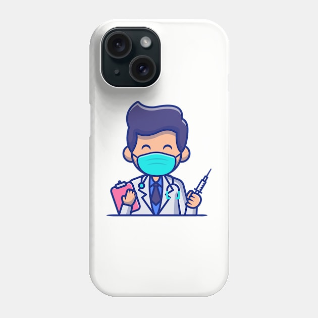 Doctor With Injection And Clipboard Phone Case by Catalyst Labs