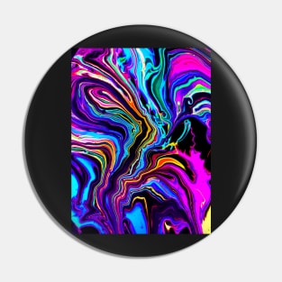 Neon Rift - Abstract Psychedelic Glitch Pin